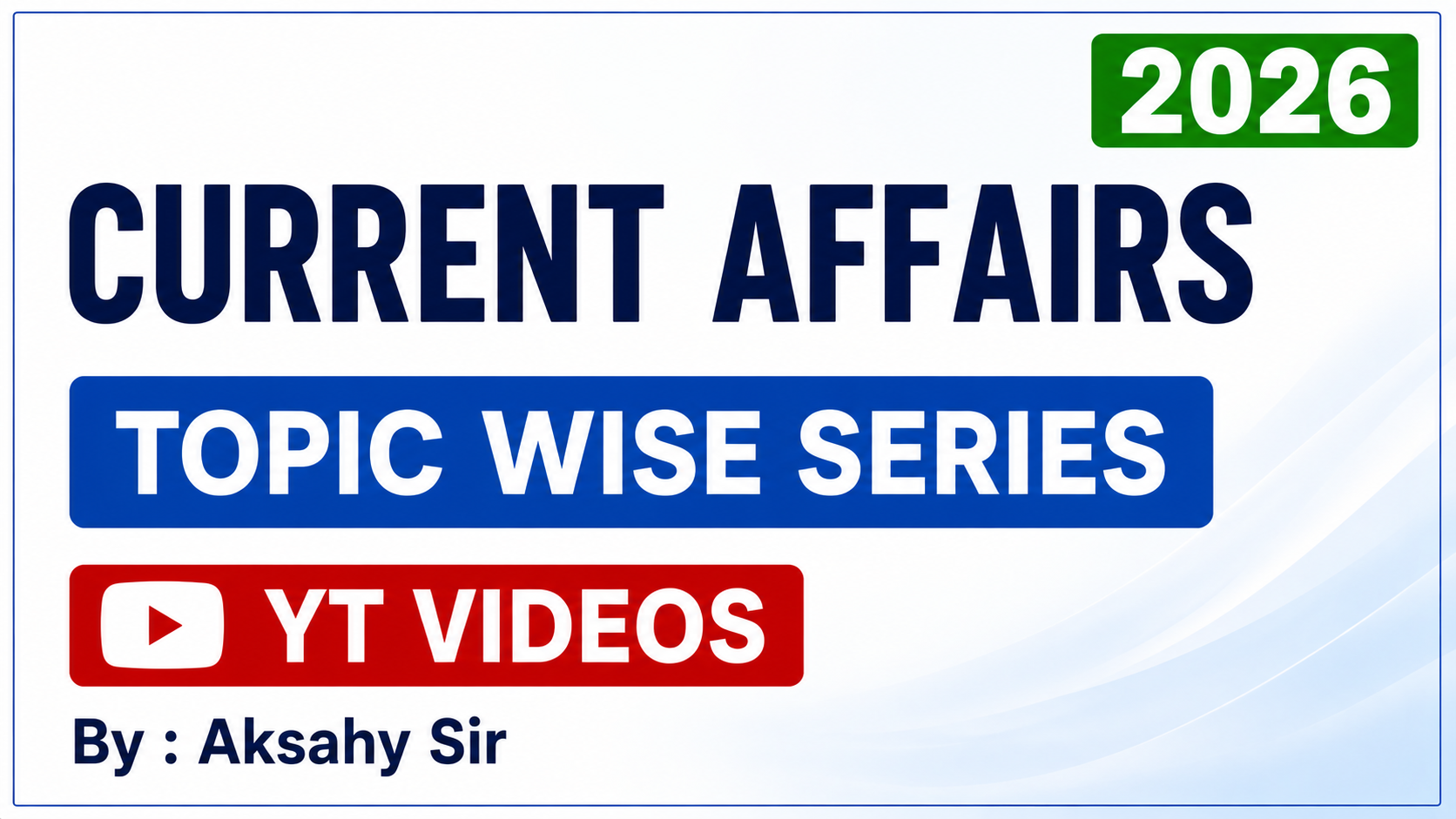 Topic wise CA Series 2026 