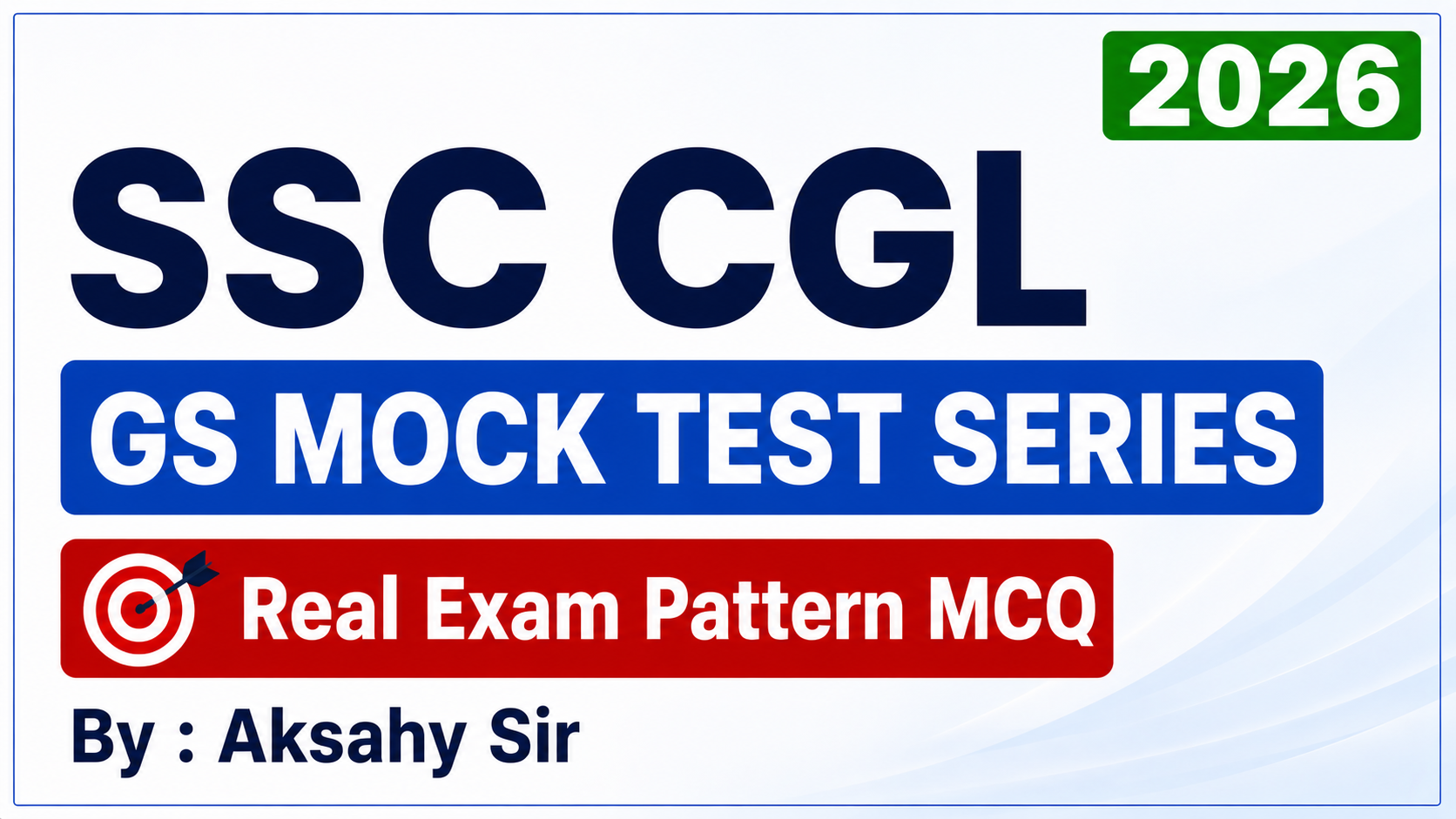 SSC CGL GS Mock Test Series 2026
